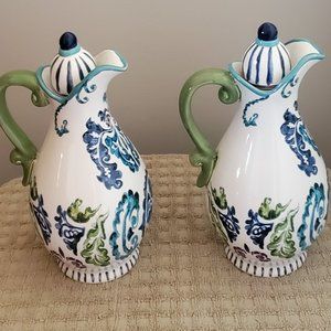 Certified International Joyce Shelton Studios Oil & Vinegar Cruet Set